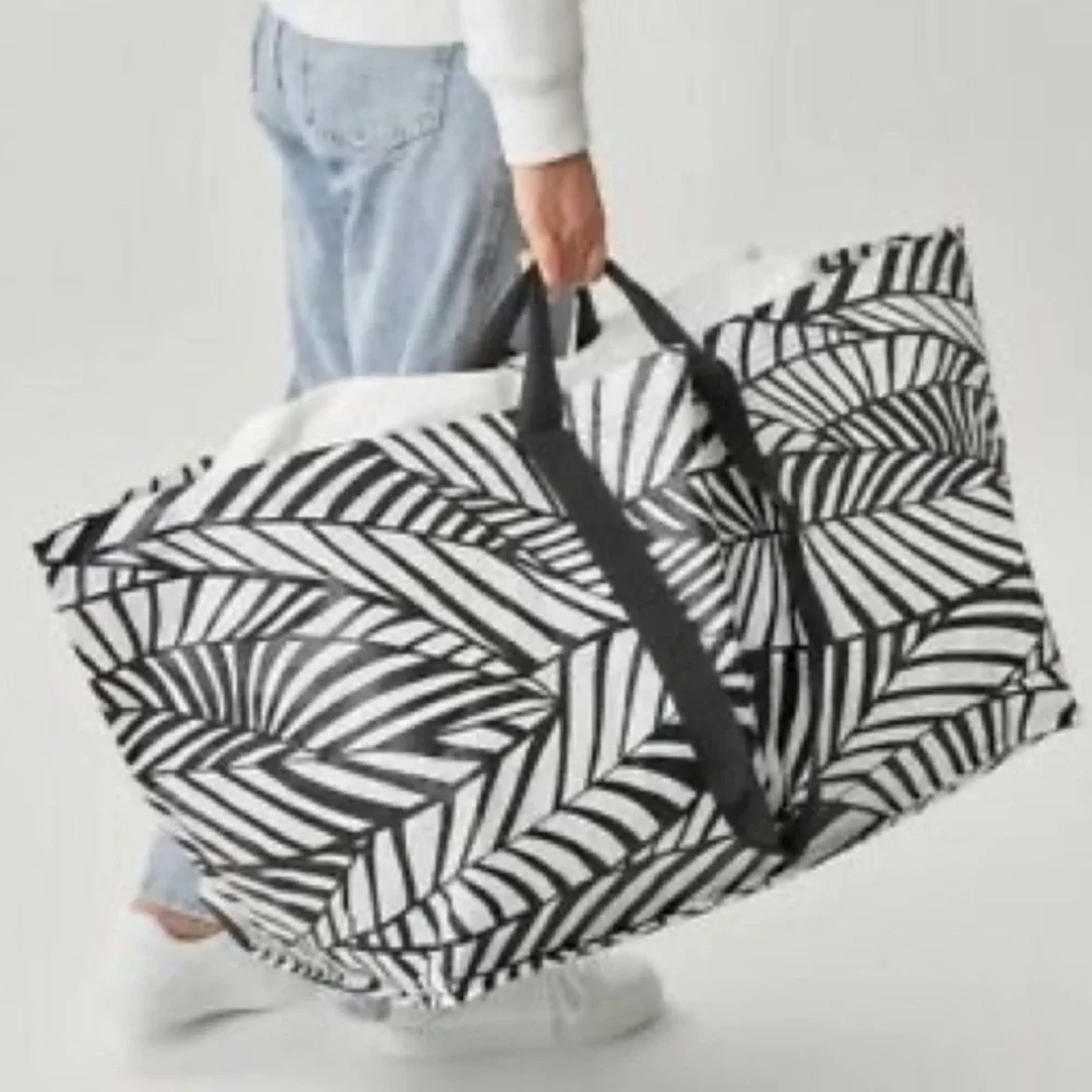 IKEA | SLUKIS NWT Frakta Shopping Bag Large Black White 